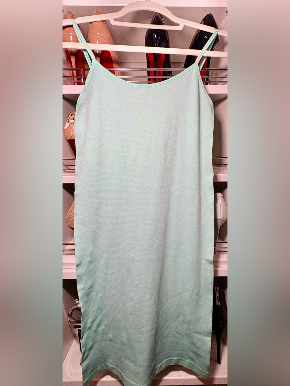 Chriss Zoe OS Tight Bodycon Stretch Spaghetti Strap Sexy Mini Dress - Picture 7 of 15